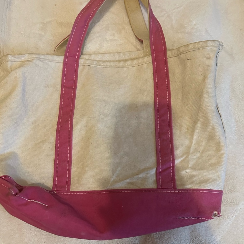 RARE! LLBEAN vintage pink tote